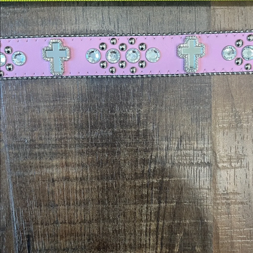 Pink Patterned Belt like new never
